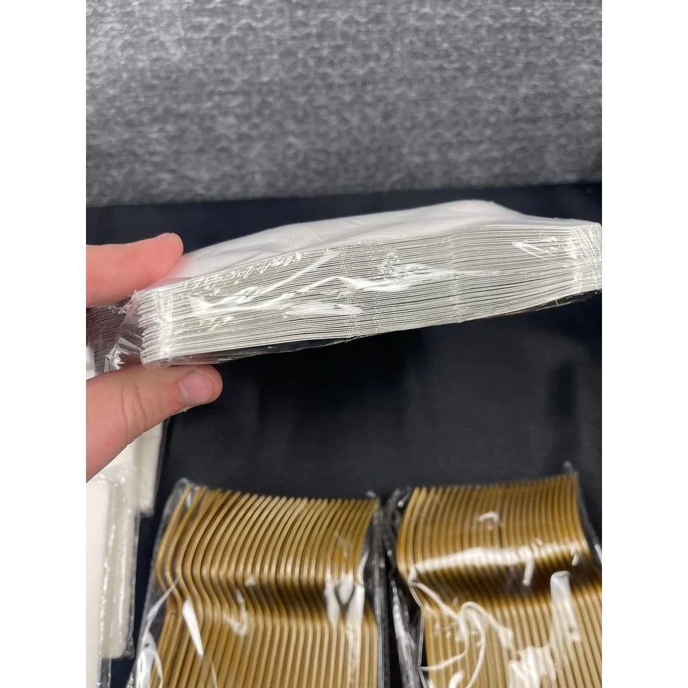 Graduation Party Supplies Set Congrats Grad Star Plates Napkins Gold Forks Black